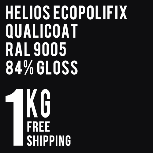 1 KG HELIOS ECOPOLIFIX RAL 9005 BLACK 84% SMOOTH GLOSS